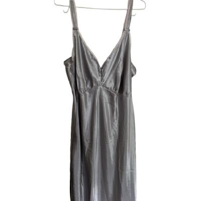 Women’s Silver Satin Slip Dress