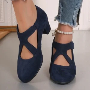 Midnight Blue Velvet Shoes