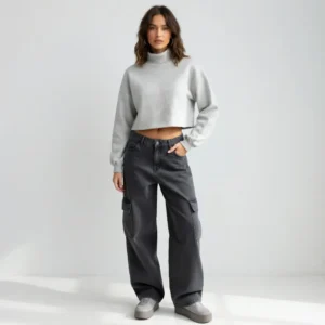 Ash Cropped Sweater
